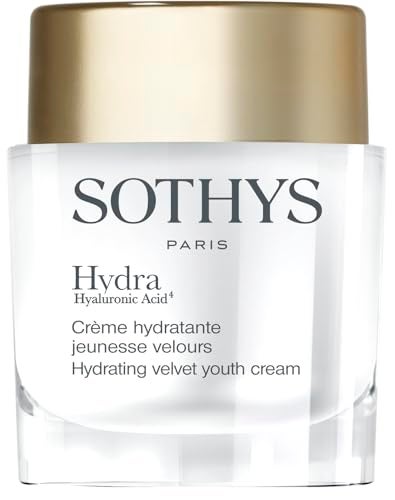 SOTHYS Hydrating Velvet Youth Cream  Face Moisturizer with Hyaluronic Acid for Youthful Plumpness  Normal to Dry Skin